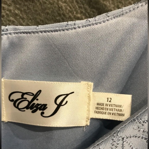 ELIZA J Sheath Dress Blue Embroidered Floral - Picture 6 of 6